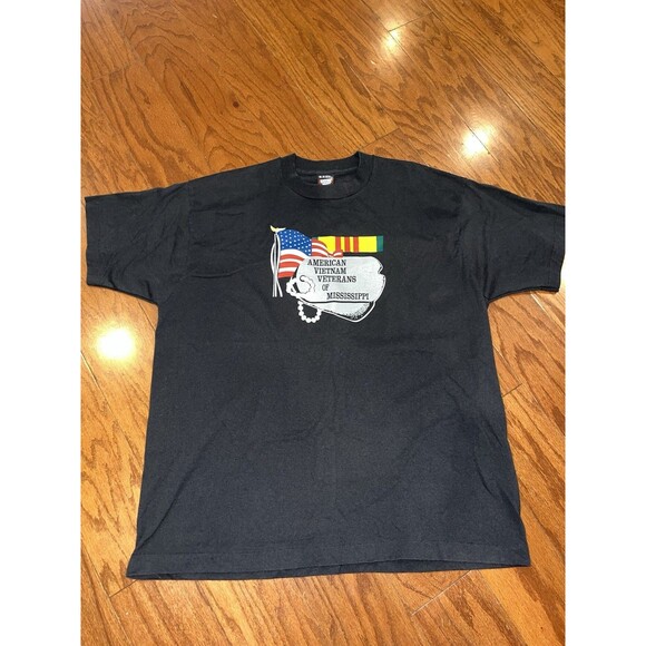 Vintage Screen Stars Best USA Vietnam War T Shirt Graphic Tee XXL Single Stitch - Picture 1 of 5